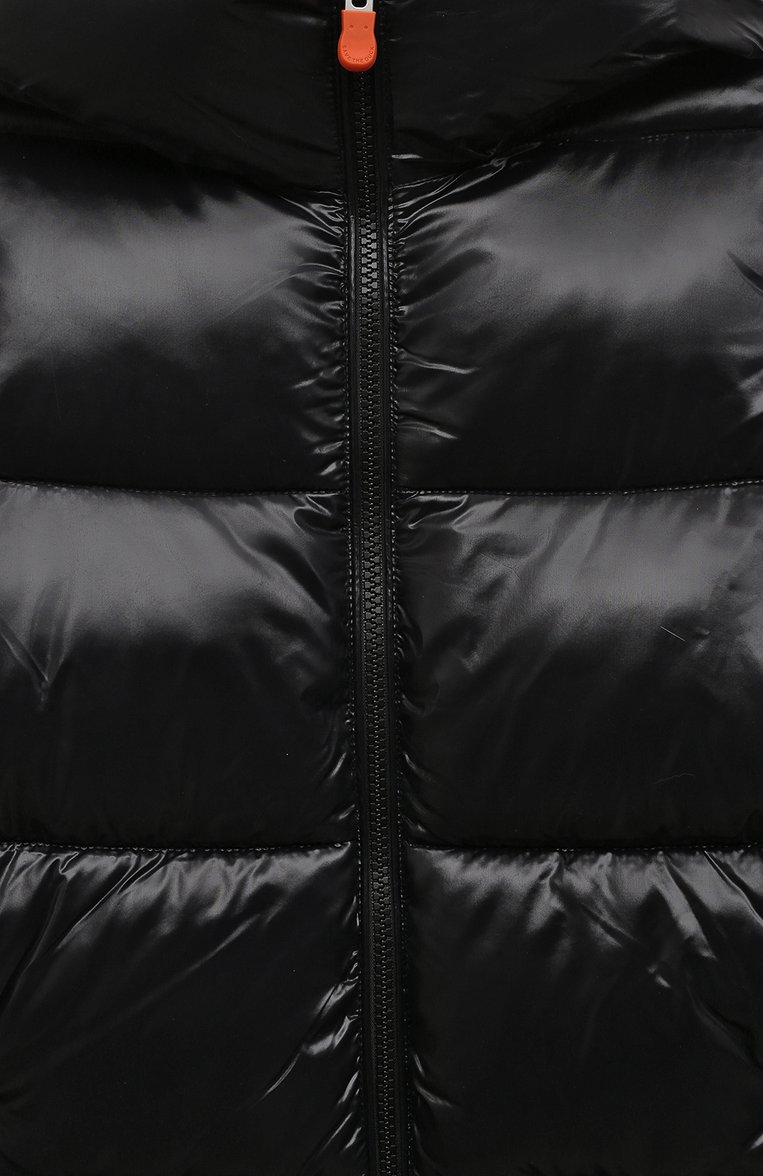 Детская утепленная куртка SAVE THE DUCK черного цвета, арт. J45510G/MILLIE/LUCK17/4-8 | Фото 3 (Рукава: Длинные; Кросс-КТ: Утепленный; Материал внешний: Синтетический материал; Материал сплава: Проставлено; Материал подклада: Синтетический материал; Драгоценные камни: Проставлено)