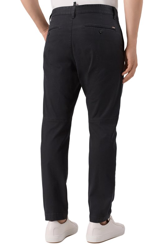 Хлопковые брюки Dsquared2 S74KB0819/S39021 Чёрный  S74KB0819/S39021 Фото 4
