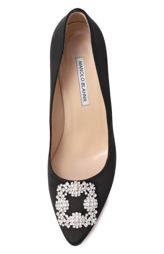 Текстильные туфли Hangisi 90 Manolo Blahnik 9XX-0317/SAT Чёрный  9XX-0317/SAT Фото 6