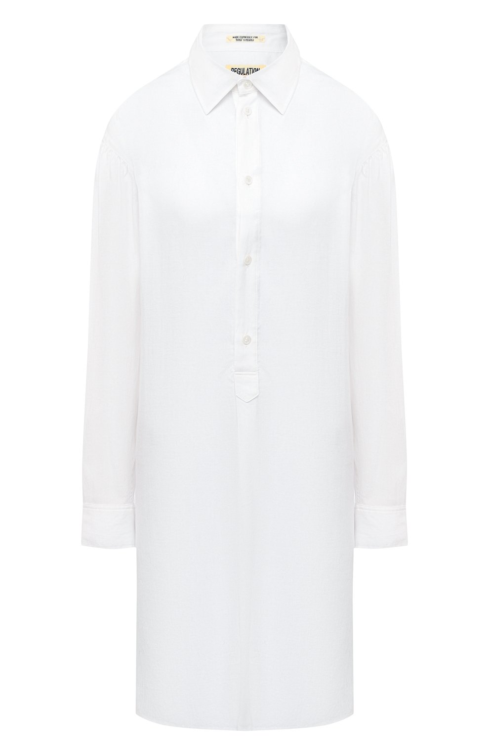 Рубашка YOHJI YAMAMOTO белого цвета по цене 69950 руб., арт. FB-B54-201, фото 1 Рубашка YOHJI YAMAMOTO, арт. FB-B54-201, фото 1