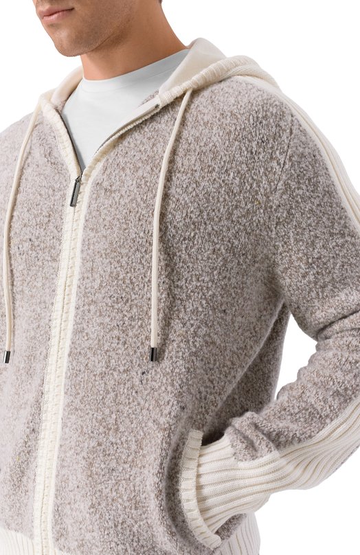 Кардиган из шерсти и кашемира Stefano Ricci K404001FCR/F25361 Бежевый  K404001FCR/F25361 Фото 5