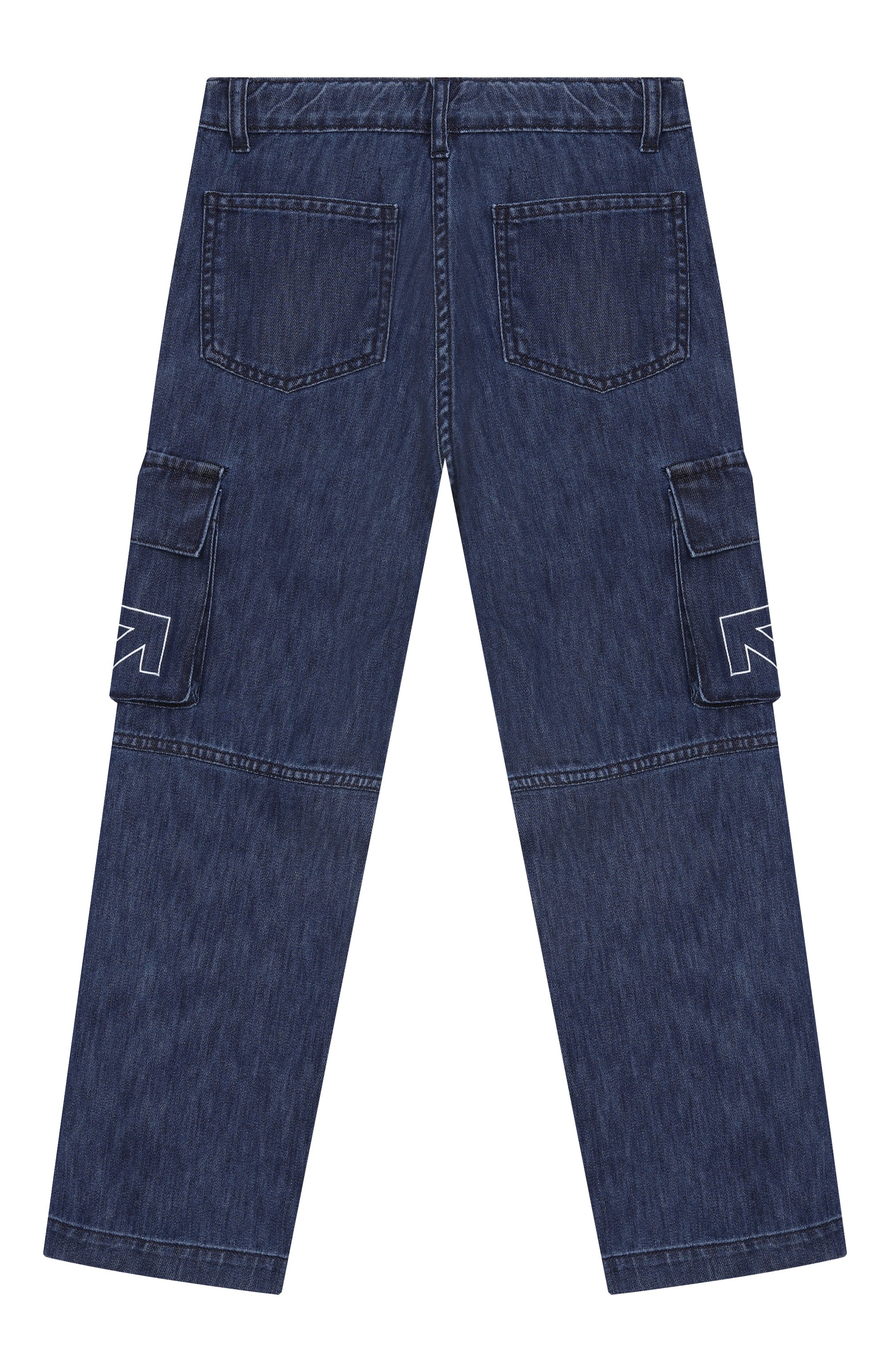Джинсы OFF-WHITE темно-синего цвета по цене 32050 руб., арт. 0BYB002F25DEN001/4-12, фото 2 Джинсы OFF-WHITE, арт. 0BYB002F25DEN001/4-12, фото 2