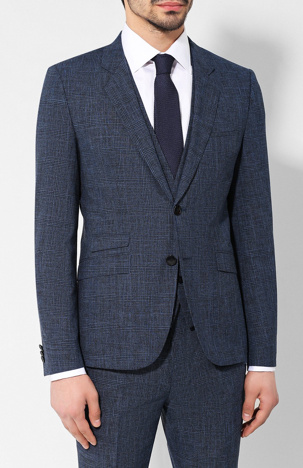 Костюм-тройка из смеси шерсти и хлопка HUGO, арт. 50405408, фото 2