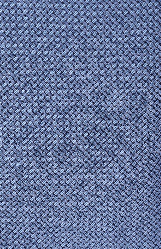 Галстук из шелка и льна Canali 18/HJ04592 Голубой  18/HJ04592 Фото 4