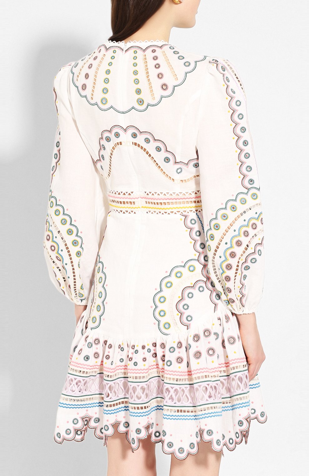 Платье из смеси льна и хлопка ZIMMERMANN, арт. 7282DPEG, фото 4