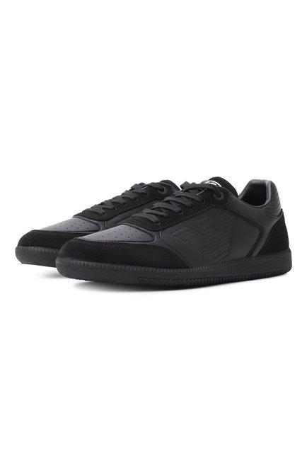 Мужские кожаные кеды EMPORIO ARMANI, арт. EM002855/AF18018