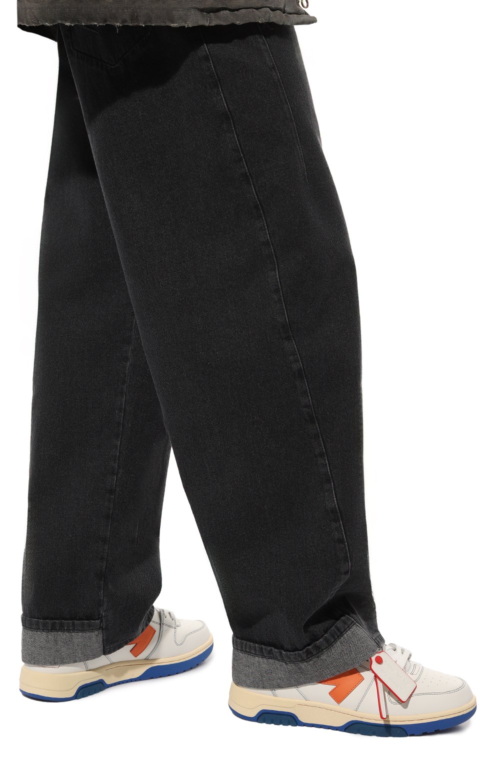 Кожаные кеды out of office OFF-WHITE, арт. 0MIA189S24LEA012, фото 3