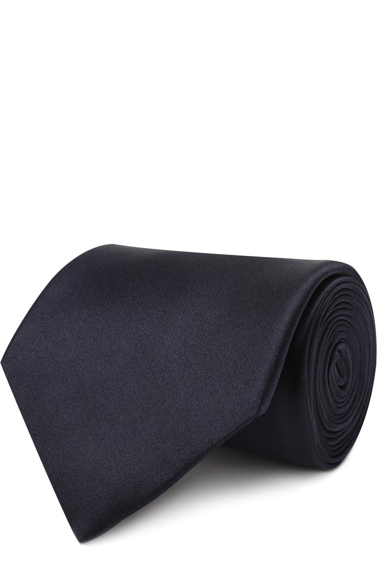 Мужской комплект из галстука и платка LANVIN темно-синего цвета, арт. 1282/TIE SET | Фото 1 (Материал: Текстиль, Шелк; Статус проверки: Проверено, Проверена категория; Нос: Не проставлено)