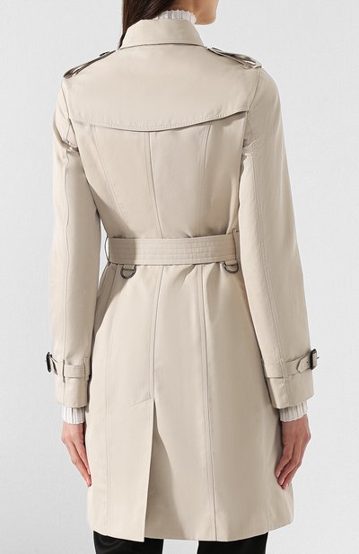 Хлопковый тренч sandringham BURBERRY светло-серого цвета по цене 213500 руб., арт. 3913361, фото 4 Хлопковый тренч sandringham BURBERRY, арт. 3913361, фото 4