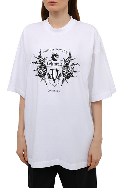 Хлопковая футболка VETEMENTS, арт. UA52TR480W 1610/W, фото 3