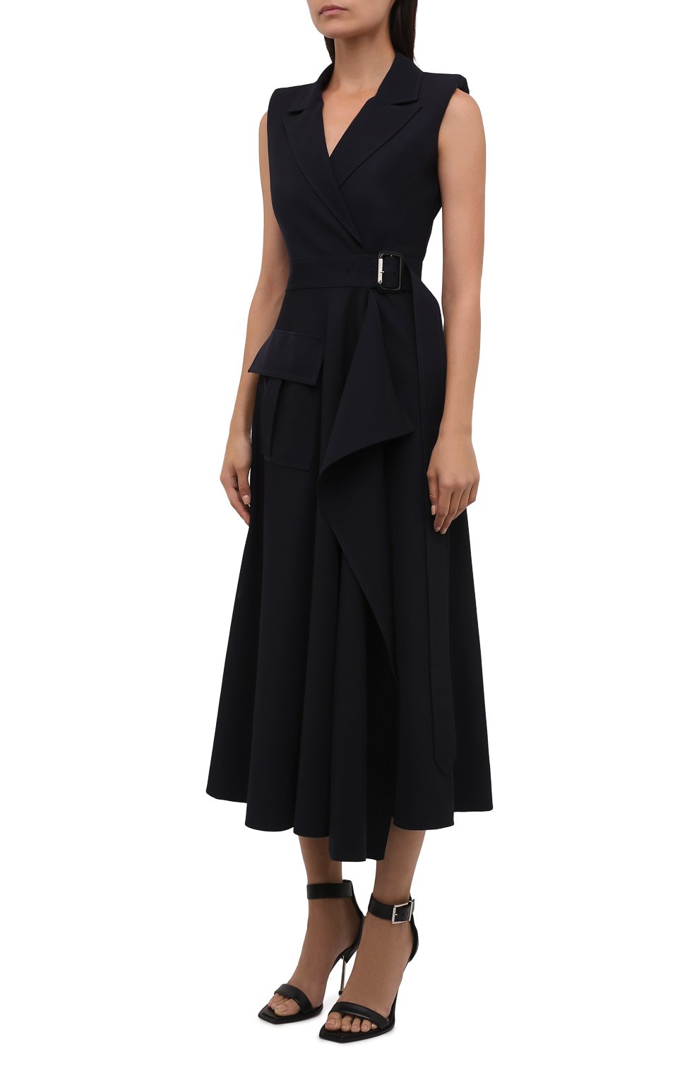Платье из шерсти и хлопка ALEXANDER MCQUEEN, арт. 666319/QJACF, фото 3