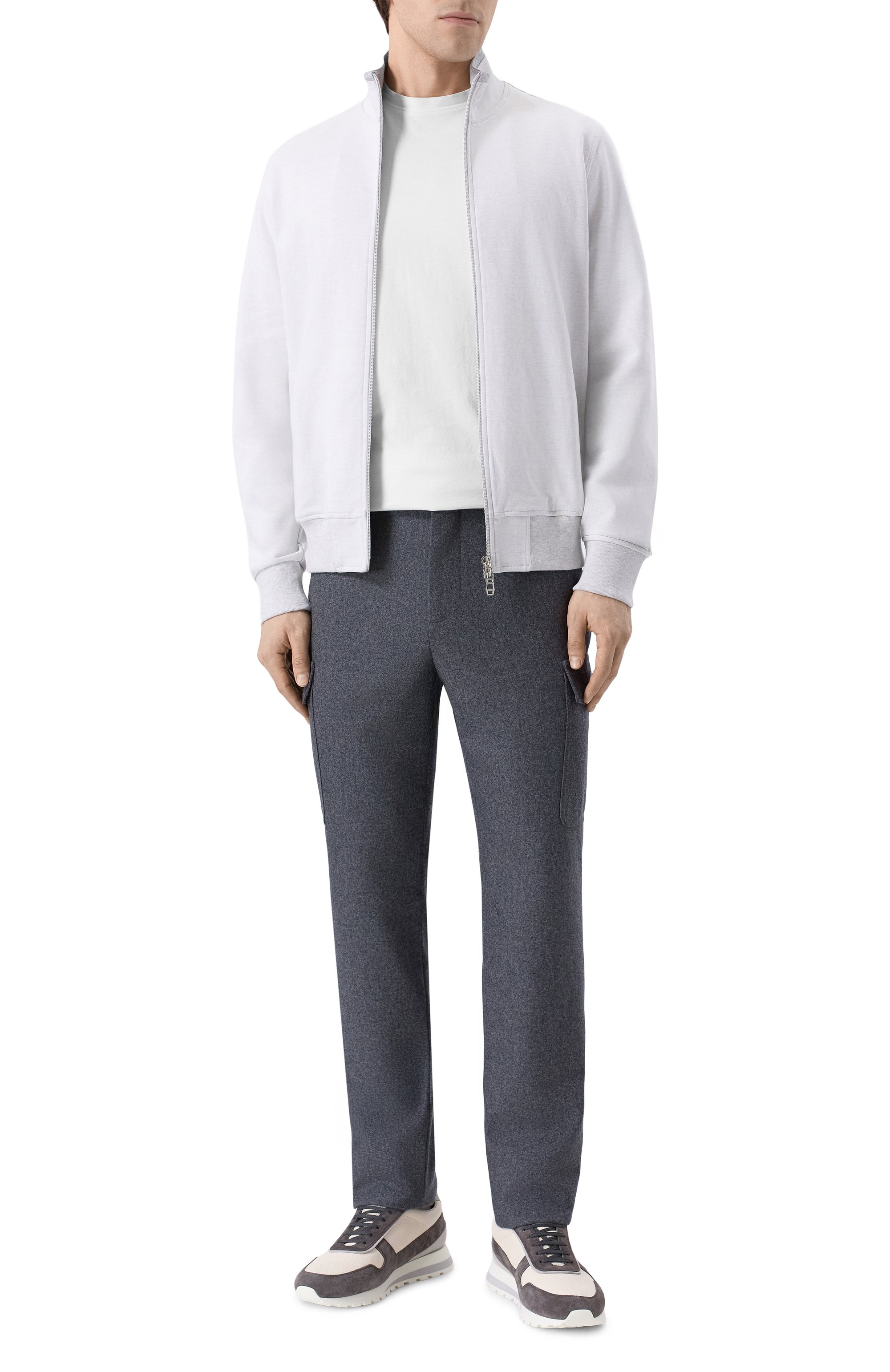 Хлопковая толстовка MVST светло-серого цвета по цене 99450 руб., арт. 16M451/TS00, фото 2 Хлопковая толстовка MVST, арт. 16M451/TS00, фото 2