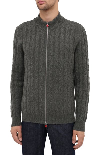 Кашемировый кардиган KITON хаки цвета по цене 295000 руб., арт. UK1019, фото 3 Кашемировый кардиган KITON, арт. UK1019, фото 3