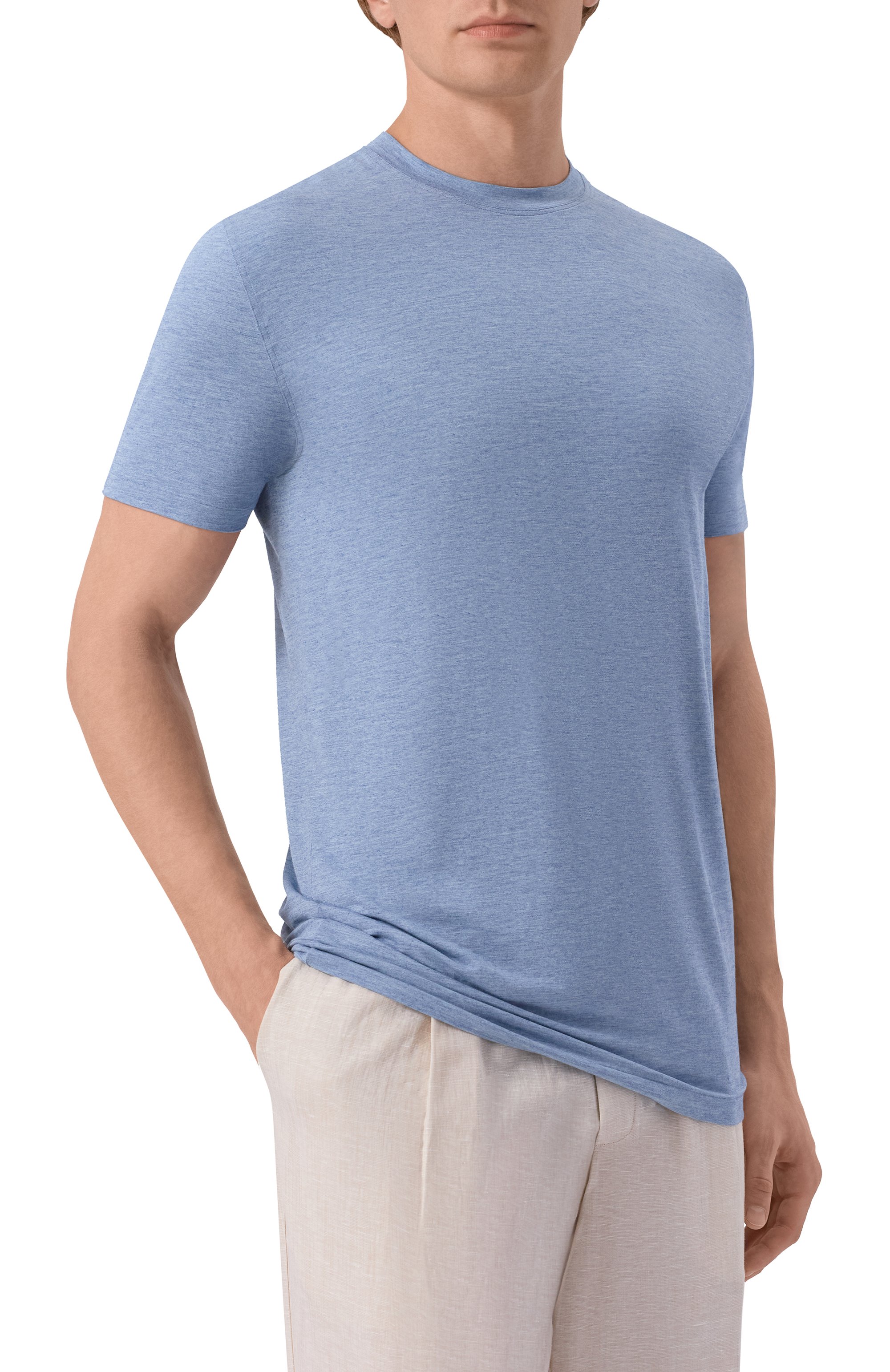 Футболка ZIMMERLI голубого цвета по цене 17000 руб., арт. 718-8251, фото 3 Футболка ZIMMERLI, арт. 718-8251, фото 3