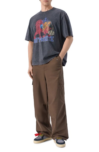 Замшевые кеды vulcanized OFF-WHITE, арт. 0MIA293S26LEA003, фото 2