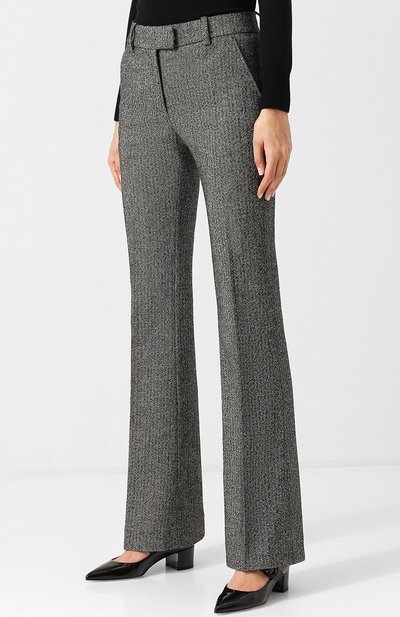 Расклешенные брюки из смеси шерсти и шелка со стрелками TOM FORD, арт. PAW158-FAX430, фото 3