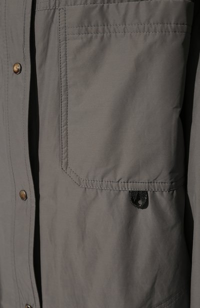 Утепленная куртка BRUNELLO CUCINELLI серого цвета по цене 385000 руб., арт. MB5749750, фото 5 Утепленная куртка BRUNELLO CUCINELLI, арт. MB5749750, фото 5