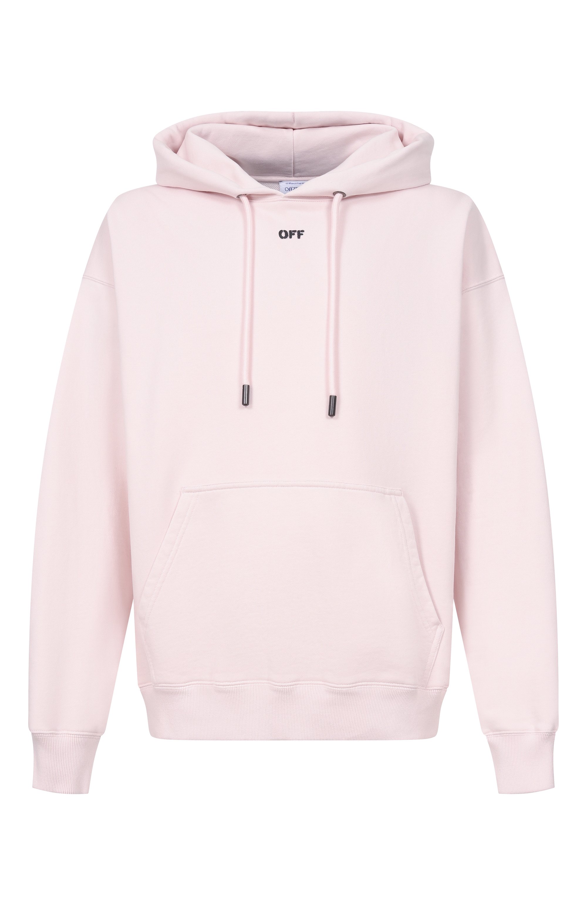 Хлопковое худи OFF-WHITE светло-розового цвета по цене 75800 руб., арт. 0MBB085S26FLE00J, фото 1 Хлопковое худи OFF-WHITE, арт. 0MBB085S26FLE00J, фото 1