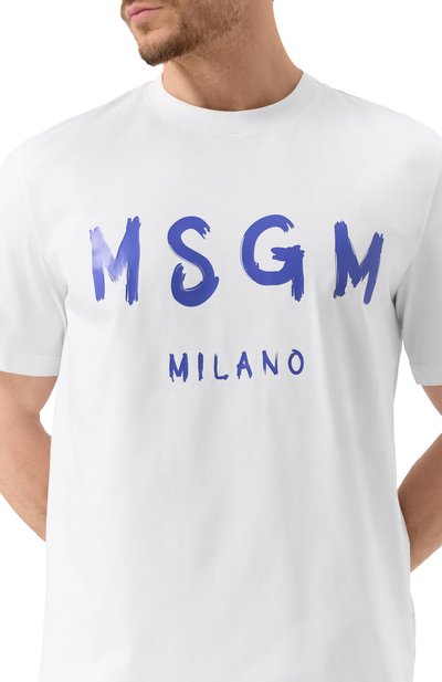 Хлопковая футболка MSGM, арт. 3440MM510/237002, фото 5
