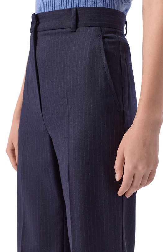 Шерстяные брюки Max Mara Studio MEDIUM Синий  MEDIUM Фото 5