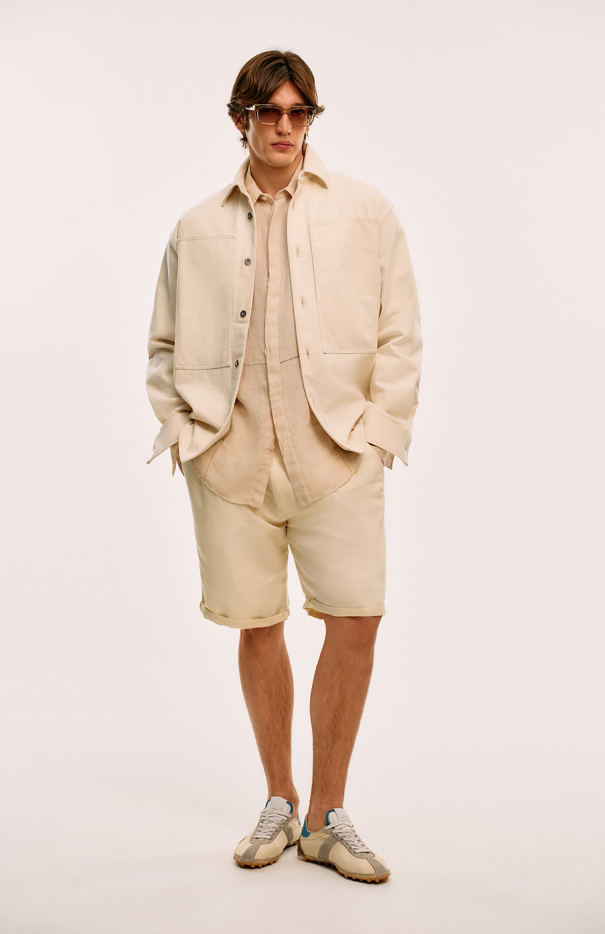 Шорты изо льна и хлопка BRUNELLO CUCINELLI, арт. MH255U0020, фото 7