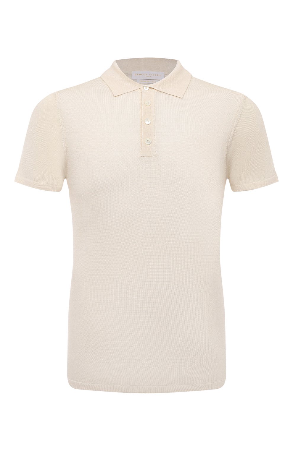 Шелковое поло DANIELE FIESOLI кремового цвета по цене 24900 руб., арт. DF0416, фото 1 Шелковое поло DANIELE FIESOLI, арт. DF0416, фото 1