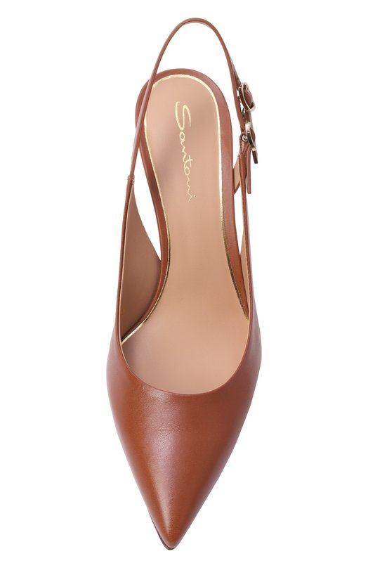 Кожаные туфли Santoni WDIG71269HI2NSZA Коричневый  WDIG71269HI2NSZA Фото 6