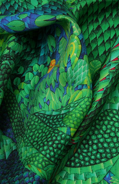 Шелковый платок nile KIRILL OVCHINNIKOV зеленого цвета по цене 35200 руб., арт. 135\NL, фото 4 Шелковый платок nile KIRILL OVCHINNIKOV, арт. 135\NL, фото 4