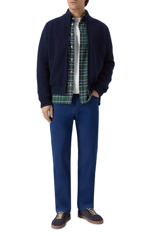 Рубашка из хлопка и кашемира Kiton UMCNERH0942007 Зелёный  UMCNERH0942007 Фото 2