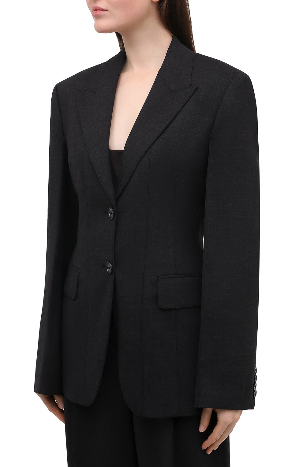 Шерстяной жакет ACNE STUDIOS серого цвета по цене 73400 руб., арт. AH0100, фото 3 Шерстяной жакет ACNE STUDIOS, арт. AH0100, фото 3