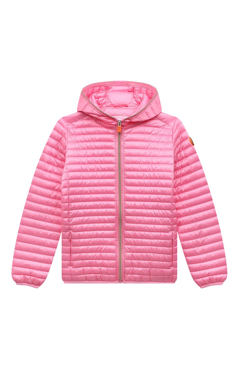 Детская утепленная куртка SAVE THE DUCK розового цвета, арт. J32310G/R0SY/IRIS16/10-16 | Фото 1 (Рукава: Длинные; Кросс-КТ: Утепленный; Материал внешний: Синтетический материал; Материал сплава: Проставлено; Материал подклада: Синтетический материал; Драгоценные камни: Проставлено)