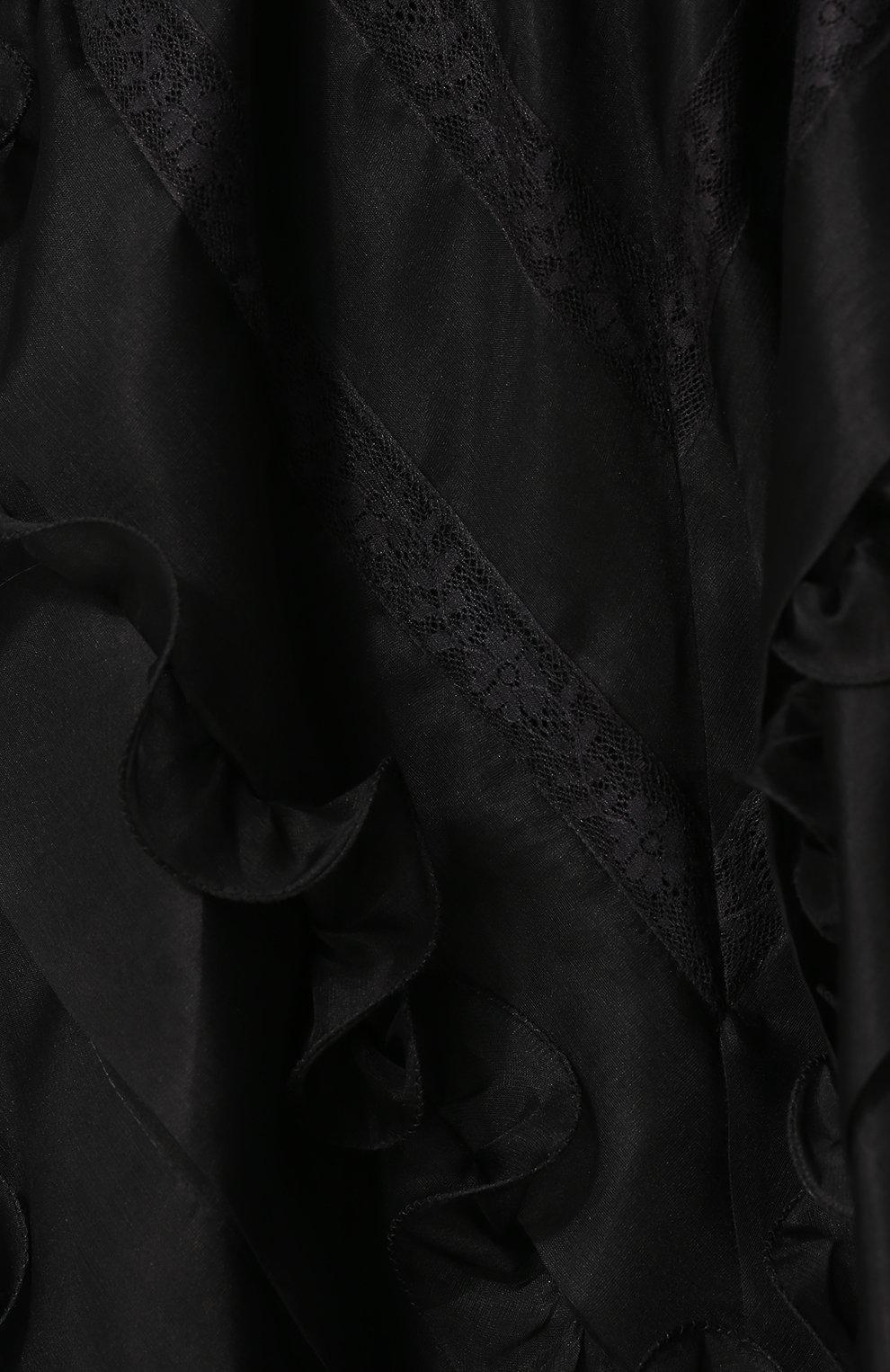 Шелковое платье-макси с оборками и воротником-стойкой VALENTINO, арт. QB2VD7Q11C8, фото 5