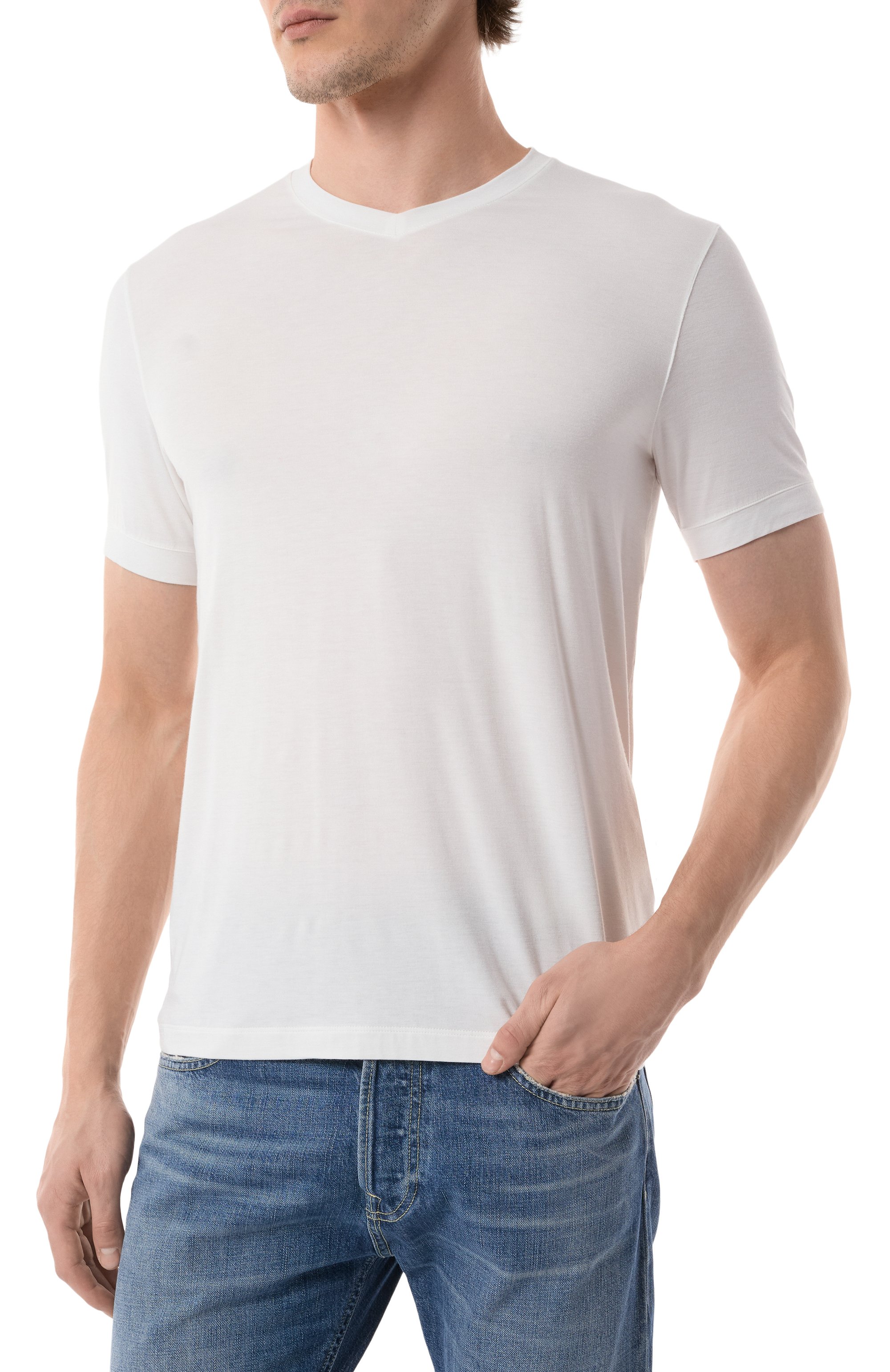 Футболка из вискозы GIORGIO ARMANI, арт. 8NST63/SJP4Z, фото 3