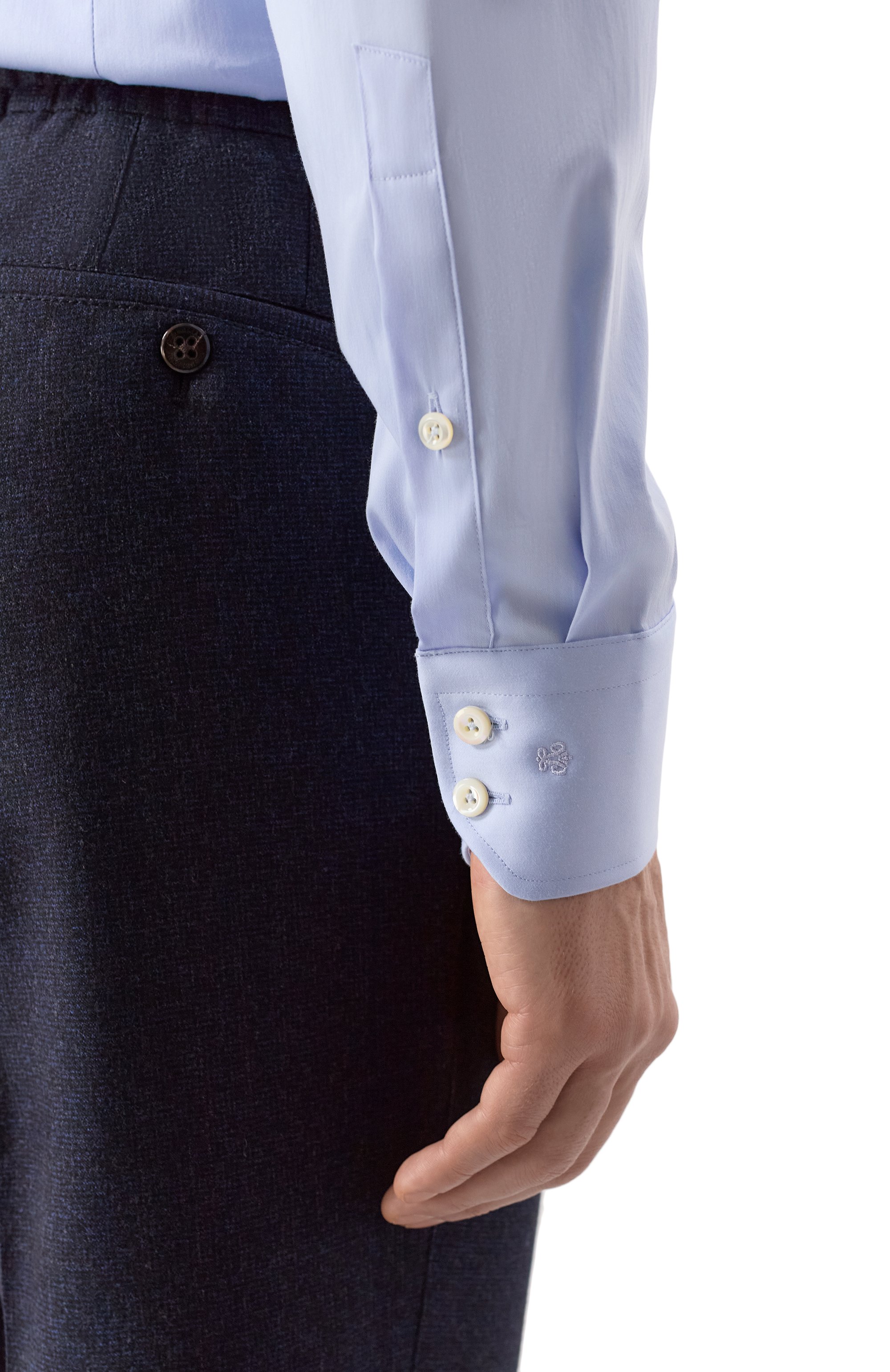 Хлопковая сорочка VAN LAACK голубого цвета по цене 24300 руб., арт. VL-RIVARA-LSF/130830, фото 5 Хлопковая сорочка VAN LAACK, арт. VL-RIVARA-LSF/130830, фото 5