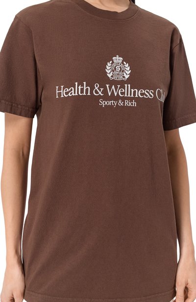 Хлопковая футболка SPORTY AND RICH, арт. T004365241BR03, фото 5