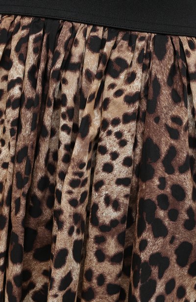 Хлопковая юбка DOLCE & GABBANA леопардового цвета по цене 66200 руб., арт. F4B00T/HS5E3, фото 5 Хлопковая юбка DOLCE & GABBANA, арт. F4B00T/HS5E3, фото 5