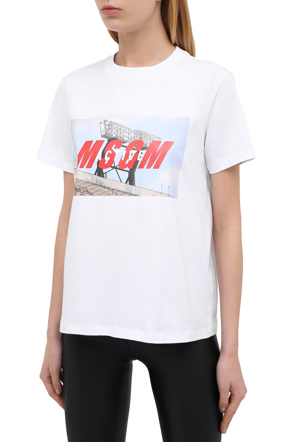 Хлопковая футболка MSGM, арт. 2945MDM23 207648, фото 3