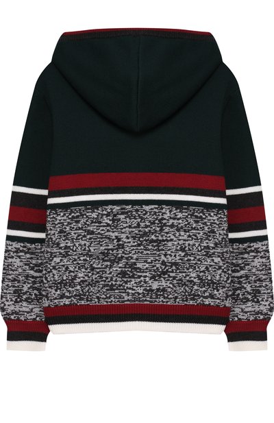 Кардиган из смеси шерсти и хлопка с капюшоном DOLCE & GABBANA разноцветного цвета по цене 21050 руб., арт. L4KW17/JAVHQ/2-6, фото 2 Кардиган из смеси шерсти и хлопка с капюшоном DOLCE & GABBANA, арт. L4KW17/JAVHQ/2-6, фото 2