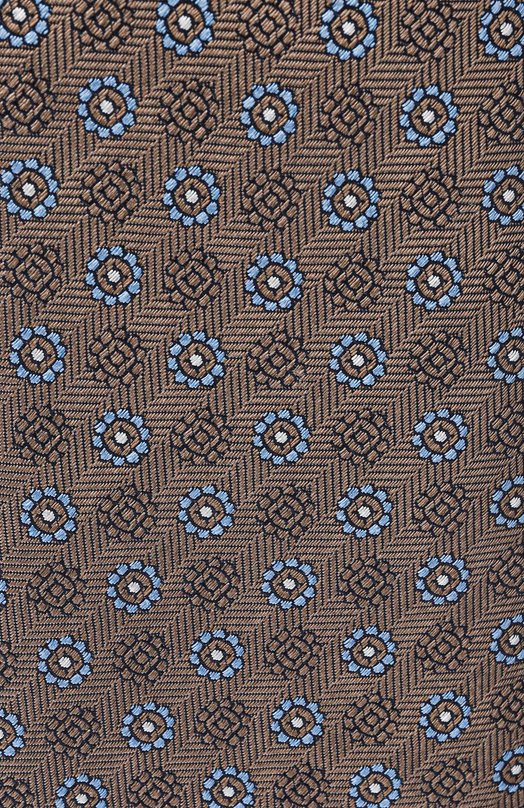 Шелковый галстук Canali 18/HJ04566 Бежевый  18/HJ04566 Фото 4