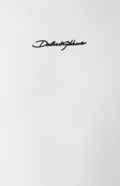 Хлопковая футболка DOLCE & GABBANA белого цвета по цене 52150 руб., арт. G8RN8Z/G7NUB, фото 5 Хлопковая футболка DOLCE & GABBANA, арт. G8RN8Z/G7NUB, фото 5