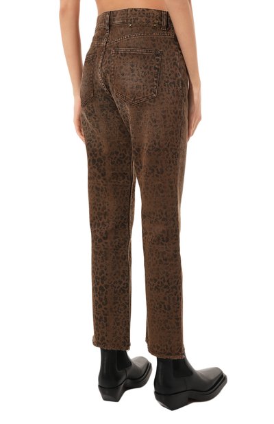 Джинсы GOLDEN GOOSE DELUXE BRAND леопардового цвета по цене 51550 руб., арт. GWP00843/P00062381325, фото 4 Джинсы GOLDEN GOOSE DELUXE BRAND, арт. GWP00843/P00062381325, фото 4