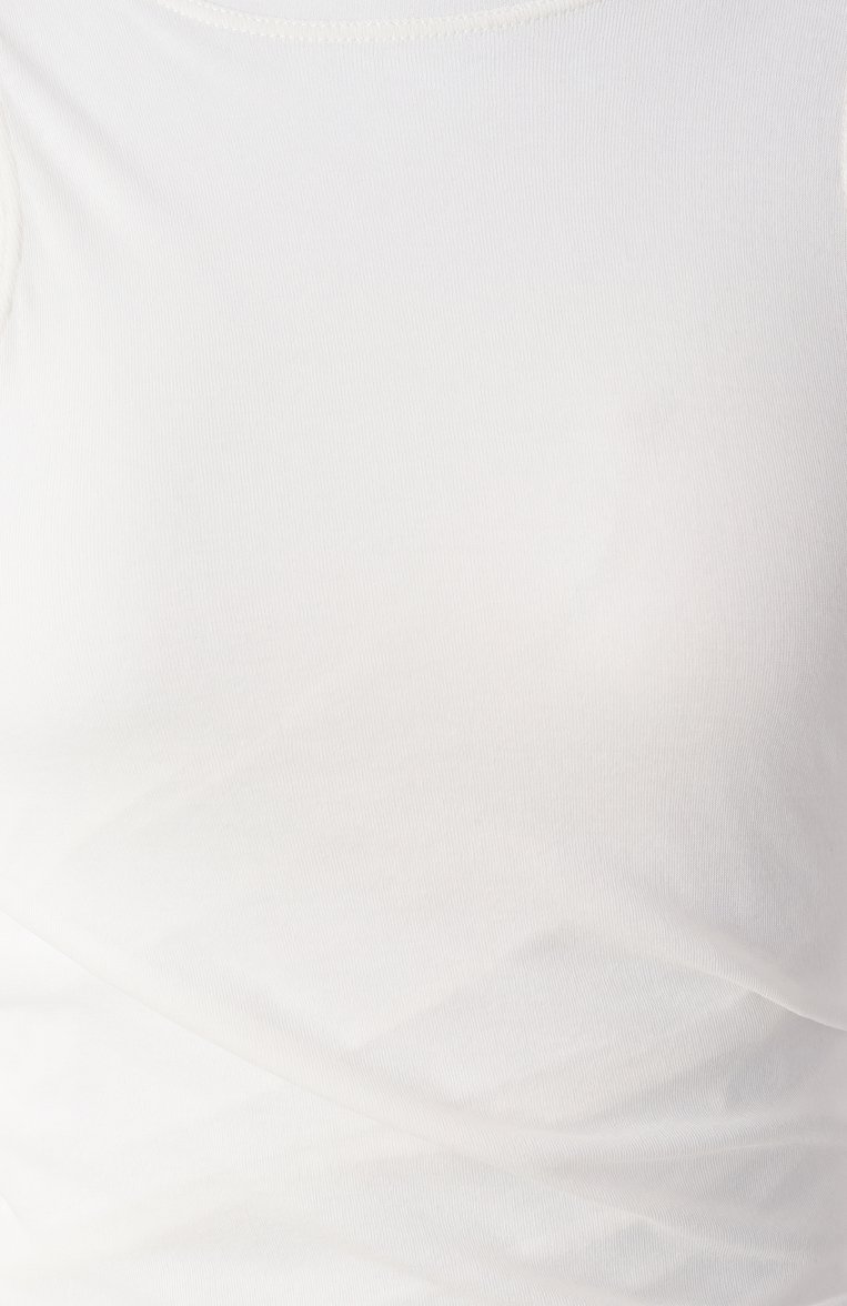 Женская хлопковый лонгслив JIL SANDER белого цвета, арт. J02NH0012/J20249 | Фото 6 (Рукава: Длинные; Длина (для топов): Стандартные; Стили: Минимализм; Принт: Без принта; Материал внешний: Хлопок)