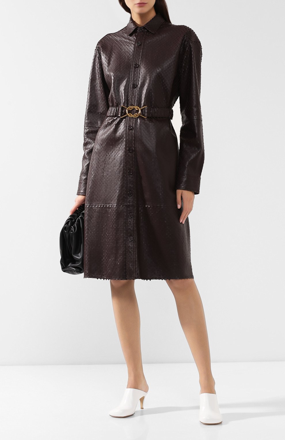 Кожаное платье BOTTEGA VENETA, арт. 574639/VF3S0, фото 2