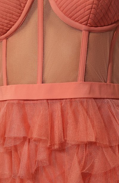 Шелковое платье ALEXANDER MCQUEEN кораллового цвета по цене 1140000 руб., арт. 688892/QZAFB, фото 5 Шелковое платье ALEXANDER MCQUEEN, арт. 688892/QZAFB, фото 5