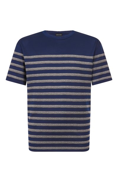 Мужская футболка из хлопка и вискозы GIORGIO ARMANI, арт. GM003039/TE19976