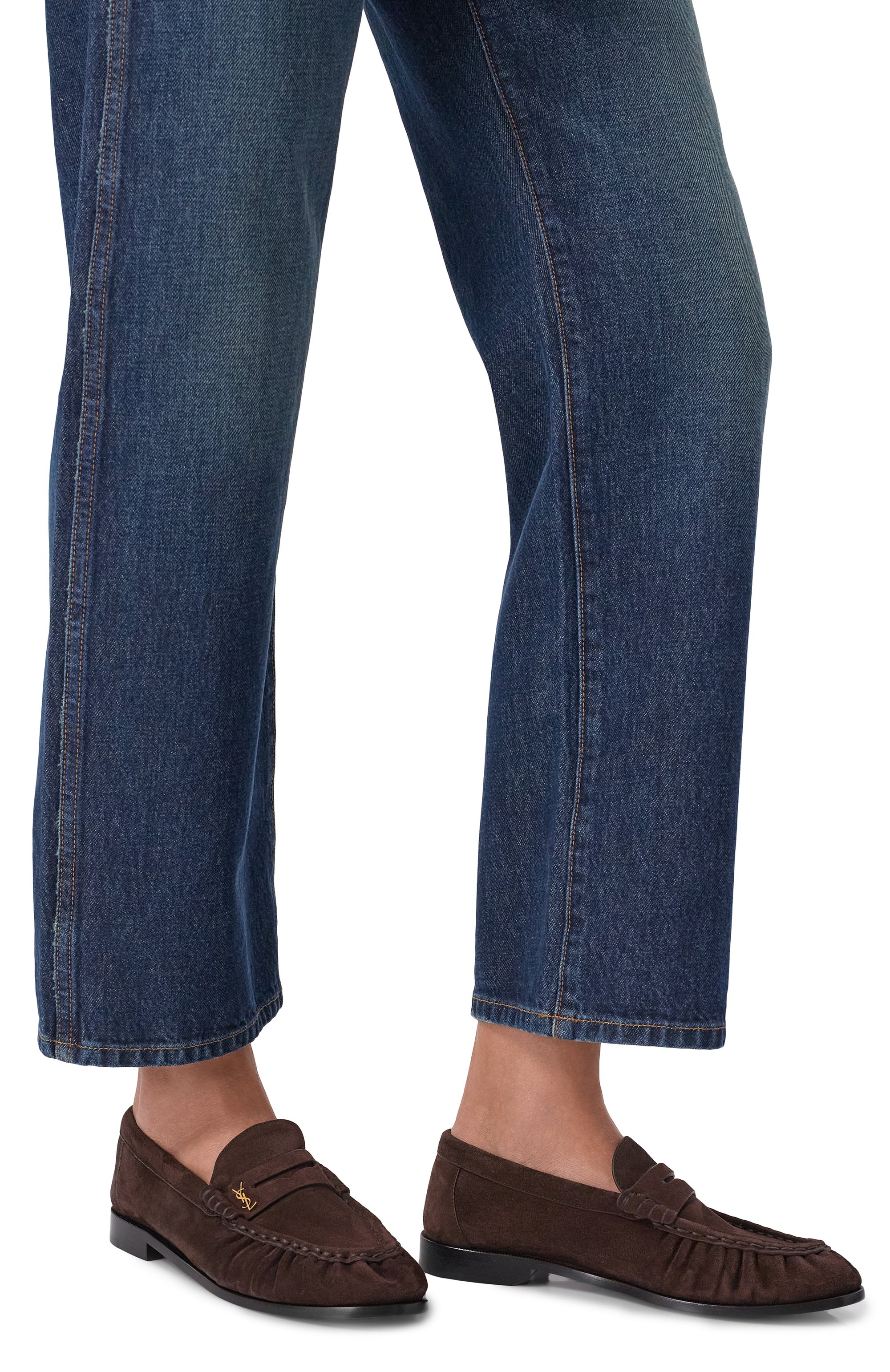 Замшевые пенни-лоферы SAINT LAURENT, арт. 766876/2W5AA, фото 2