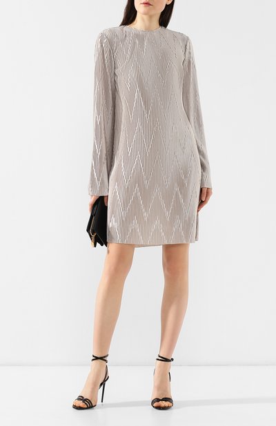 Плиссированное платье GIVENCHY серого цвета по цене 97200 руб., арт. BW20G33Z1D, фото 2 Плиссированное платье GIVENCHY, арт. BW20G33Z1D, фото 2