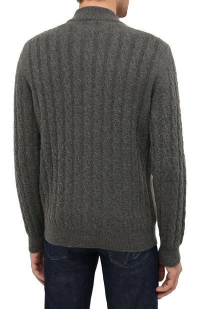 Кашемировый кардиган KITON хаки цвета по цене 295000 руб., арт. UK1019, фото 4 Кашемировый кардиган KITON, арт. UK1019, фото 4