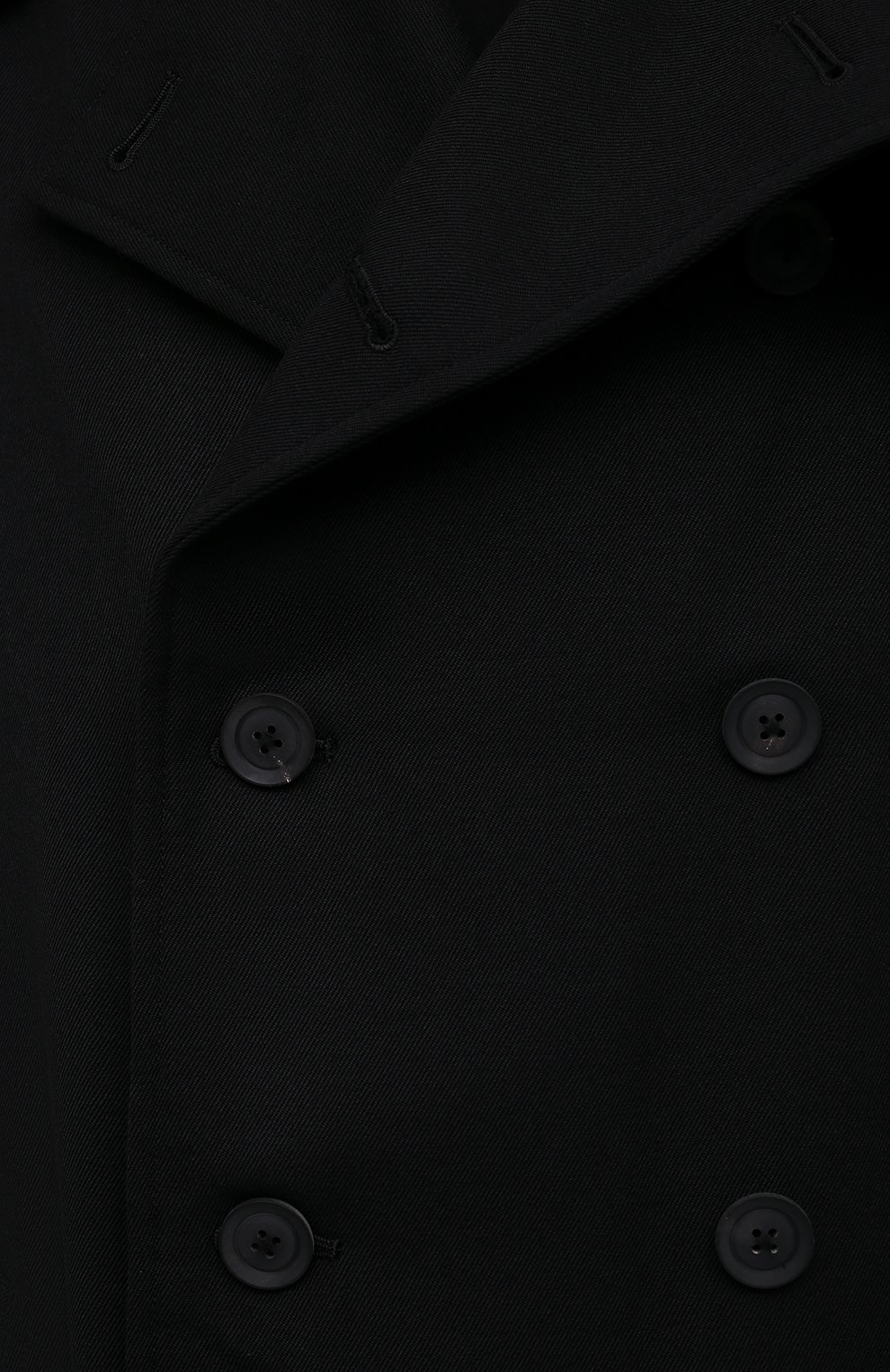 Шерстяной тренч YOHJI YAMAMOTO черного цвета по цене 290000 руб., арт. HR-C19-821, фото 5 Шерстяной тренч YOHJI YAMAMOTO, арт. HR-C19-821, фото 5