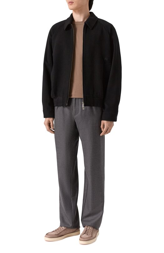 Замшевые кеды Monte Carlo Santoni MBNG22184TIRTFEH Бежевый  MBNG22184TIRTFEH Фото 2